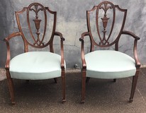 Antique pair armchairs