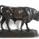 Антикварные парные скульптуры "Корова и бык"