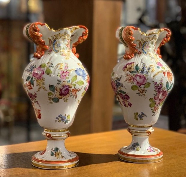 Antique pair vases