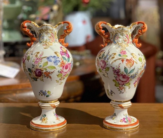 Antique pair vases