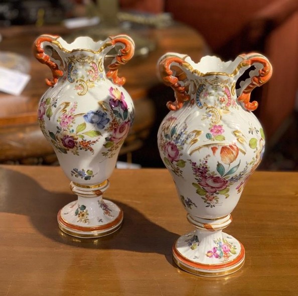 Antique pair vases