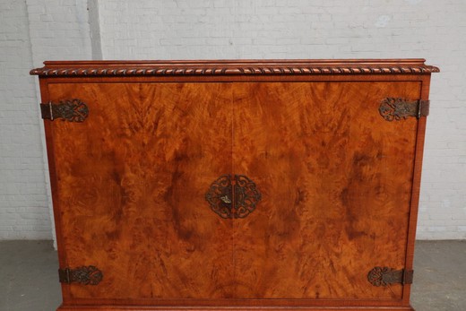 Antique Jacobean style bar cabinet