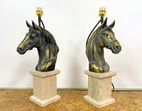 Antique pair lamps "horses"