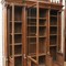 walnut gothic style bookcase
