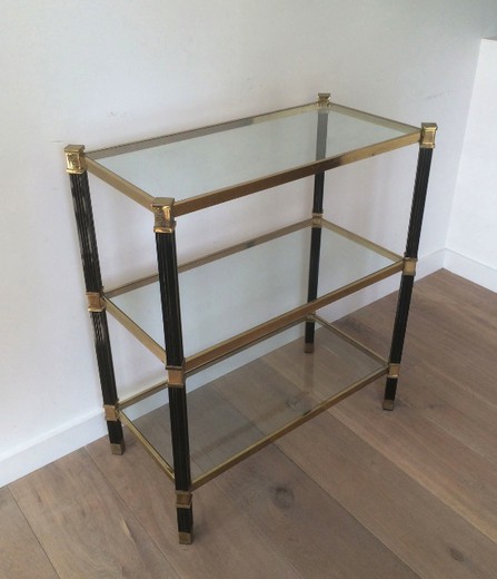 old furniture glass and brass console table