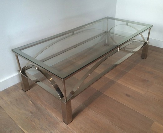 old furniture glass and chrome table