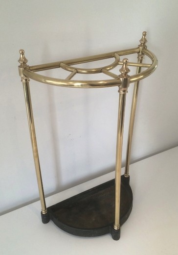 старинный антиквариат- подставка для зонтов латунь