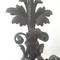 Beautiful pair of wrought iron andirons. Very fine work. End of 19th century