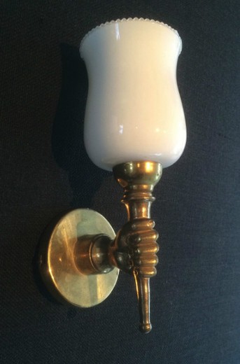 винтажные парные бра из латуни