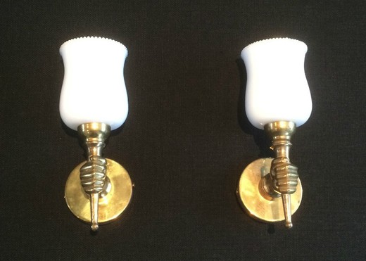 антикварные латунные бра, 1960 год