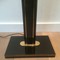 Black lacquered and brass floor lamp. Circa 1970