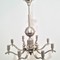 Large deco silvered bronze chandelier. Circa 1930