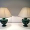 Pair of Deco style ceramic lamps. Circa 1970
