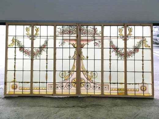 антикварный витраж арт-деко