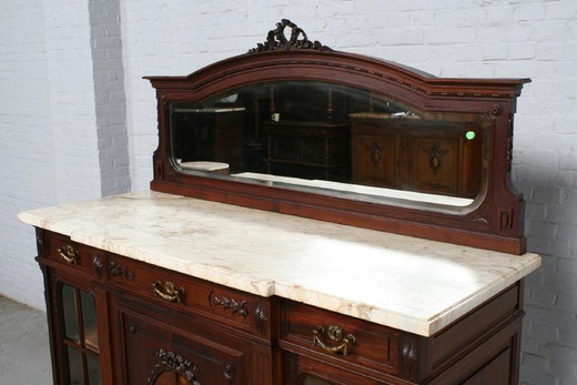 antique server walnut and marble
