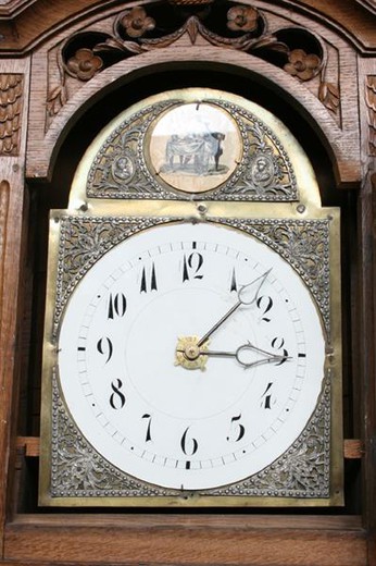 vintage wooden grandfather clock