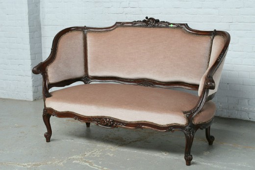 мебель из ореха - диван антик в стиле людовик 15