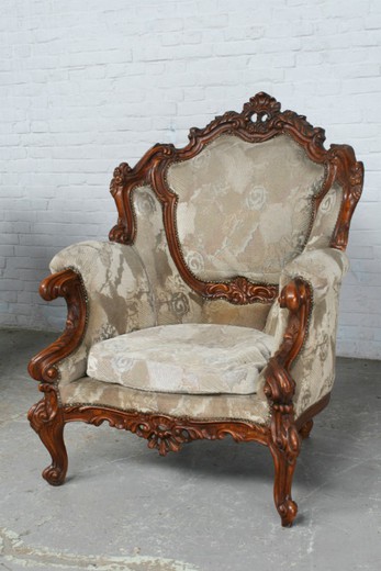 винтажные кресла из ореха рококо