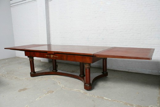 старинный раскладной стол из красного дерева, ампир