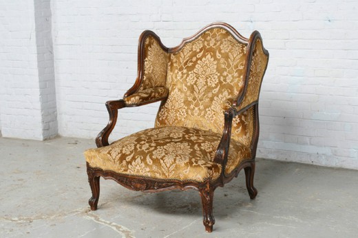 антикварная мебель - кресло людовик 15 из ореха, 20 век