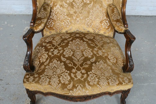 винтажная мебель - кресло людовик 15 из ореха, 20 век