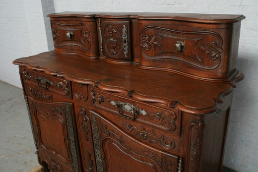 старинная мебель - буфет кантри из резного дуба, 19 век