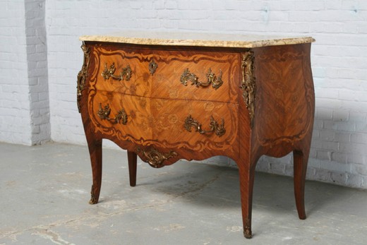 старинная мебель - комод людовик 15 из палисандра, 20 век