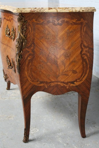 антикварный комод из розового дерева в стиле людовик 15