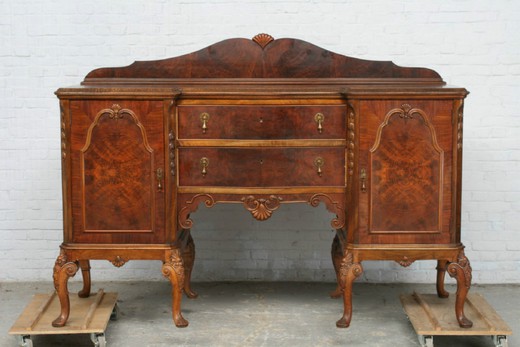 старинная мебель - столовая в стиле королевы анны из ореха, 20 век