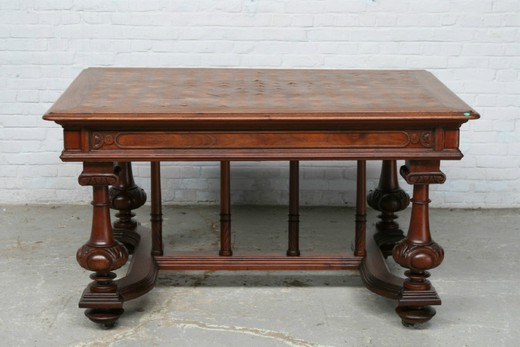 антикварный столовый гарнитур в стиле ренессанс, конец 19 века