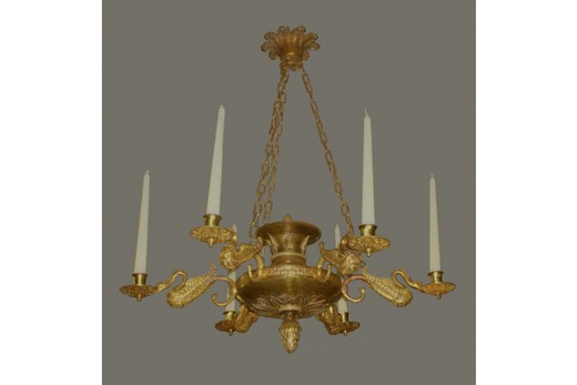 антикварная люстра из бронзы в стиле ампир франция 19 век