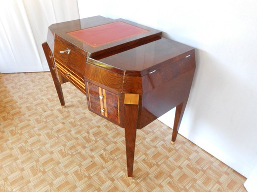 старинный письменный дамский стол из ореха арт-деко