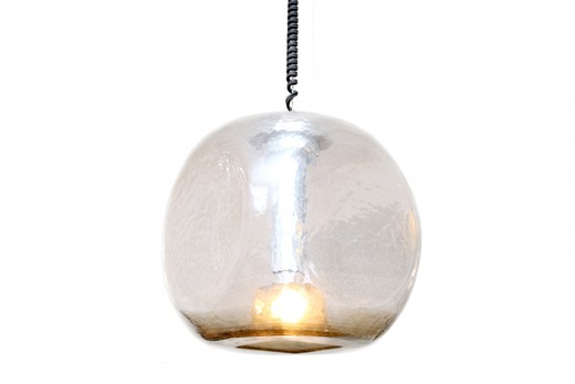 винтажный светильник шар из металла и стекла, 20 век