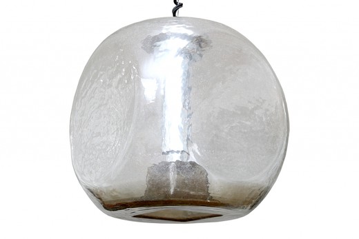 антикварный светильник шар из металла и стекла, 20 век