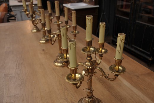 антикварный предмет - подсвечник бронзовый