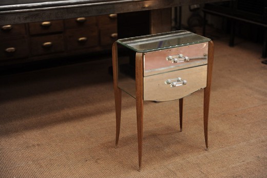 old mirrored commode