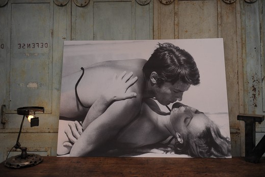 Alain Delon and Romy Schneider printed picture