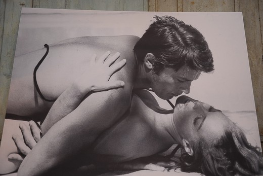 old picture of alain delon and romy schneider