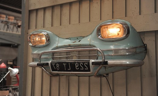 антикварное панно на стену в виде машины ситроен