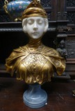 a bronze and alabaster buste by Vaerenbergh