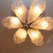 Antique bronze and molded glass art-deco chandelier by Degue