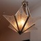 antique art-deco nickeled bronze chandelier