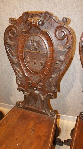 винтажные стулья ренессанс из ореха, 19 век