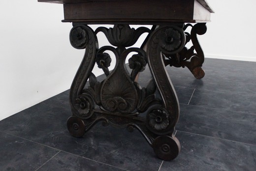 винтажный длинный стол неоренессанс, 19 век