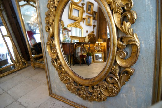 зеркало из дерева с золочением антиквариат