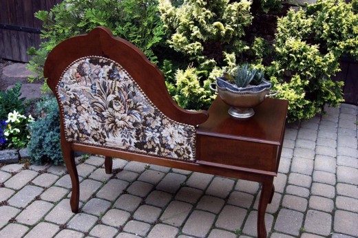 антикварная мебель - кресло с тумбой в стиле людовик 15