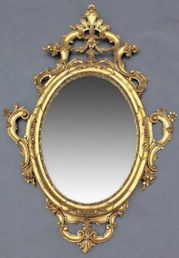 old oval mirror