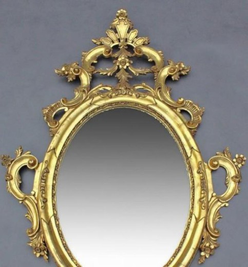 old oval mirror