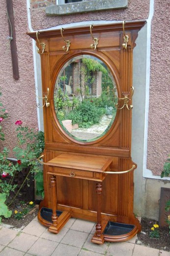 antique furniture hall stand wallnut