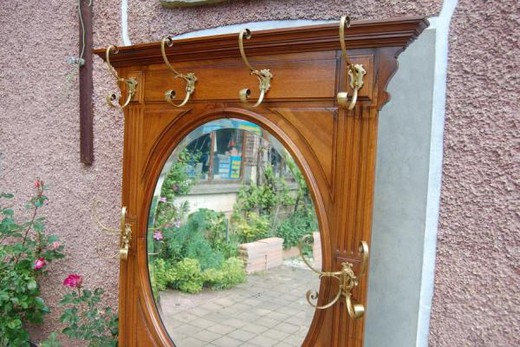 Vintage furniture hall stand with mirror